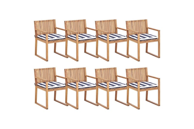 Puutarhatuoli Sassari II, Vaalea puu, sininen, valkoinen