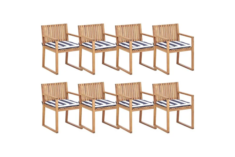 Puutarhatuoli Sassari II, Vaalea puu, sininen, valkoinen