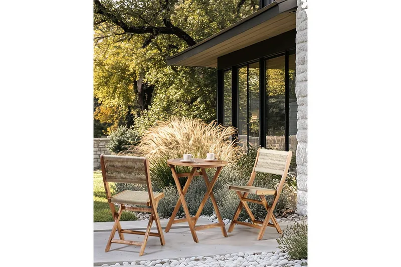 Puutarhatuoli Prossedi 2:n sarja Beige/vaalea puu - Beige/vaalea puu - Puutarhakalusteet - Puutarhatuoli - Karmituoli ulos