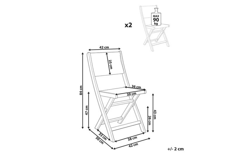 Puutarhatuoli Prossedi 2:n sarja Beige/vaalea puu - Beige/vaalea puu - Puutarhakalusteet - Puutarhatuoli - Karmituoli ulos