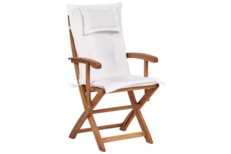 Puutarhatuolien sarja, 2 kpl Maui II - Vaalea puu, luonnonvalkoinen - Puutarhakalusteet - Puutarhatuoli - Karmituoli ulos