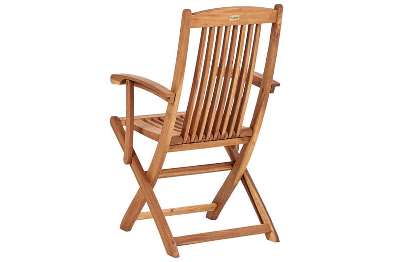 Puutarhatuolien sarja, 2 kpl Maui II - Vaalea puu, sininen - Puutarhakalusteet - Puutarhatuoli - Karmituoli ulos