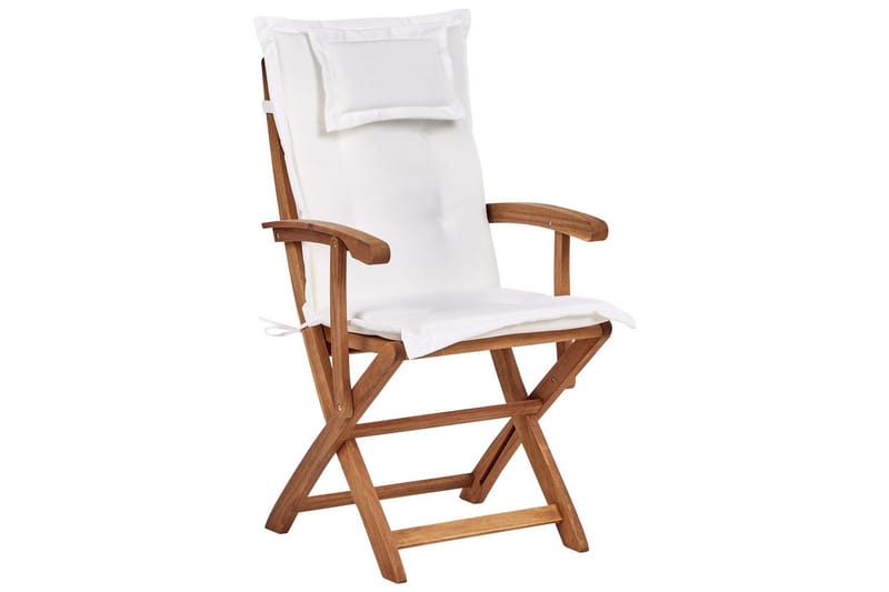 Puutarhatuolien sarja, 2 kpl Maui II - Vaalea puu, luonnonvalkoinen - Puutarhakalusteet - Puutarhatuoli - Karmituoli ulos