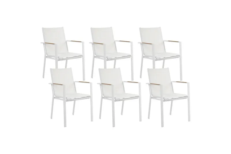 Puutarhatuolien sarja, 6 kpl Busseto, Valkoinen