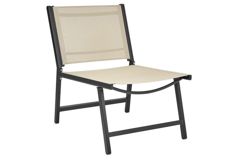 Puutarhatuolit 2 kpl Marceddi - Beige, musta - Puutarhakalusteet - Puutarhatuoli - Ulkotilan nojatuolit