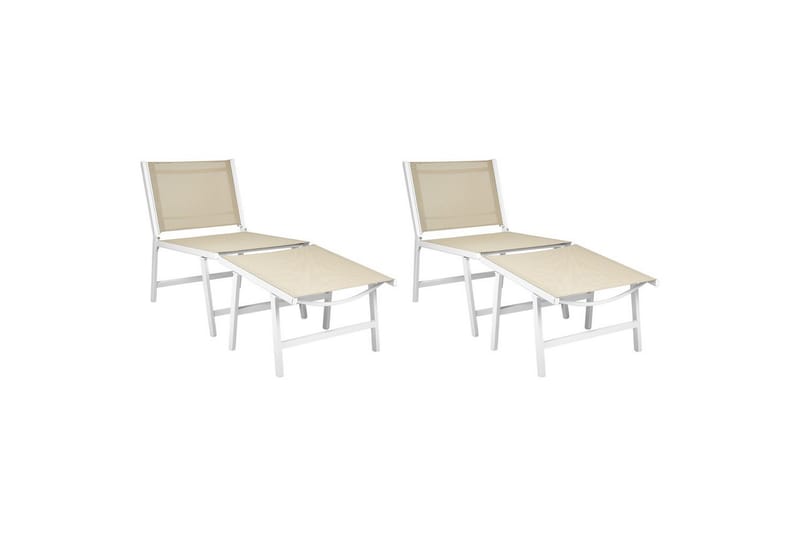 Puutarhatuolit 2 kpl Marceddi, Beige, valkoinen