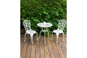 Puutarhatuolit 2 kpl Triora - Valkoinen - Puutarhakalusteet - Puutarhatuoli - Karmituoli ulos