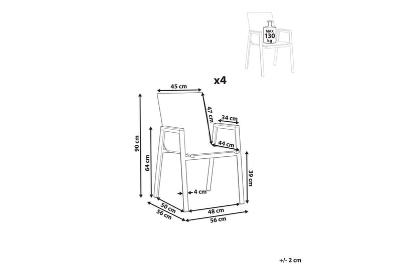 Puutarhatuolit 4 kpl Tiano - Puutarhakalusteet - Puutarhatuoli - Karmituoli ulos