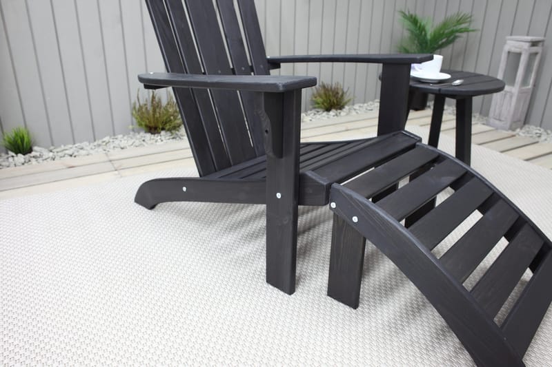 Jakkara Cranston - Kahvimusta - Puutarhakalusteet - Puutarhatuoli - Jalkarahi & jakkara ulkokäyttöön