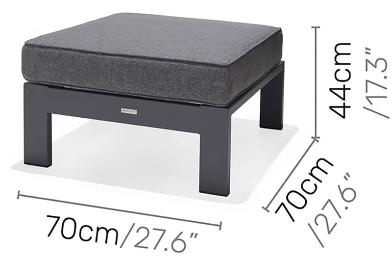 Rahi Palau - Harmaa - Puutarhakalusteet - Puutarhatuoli - Jalkarahi & jakkara ulkokäyttöön