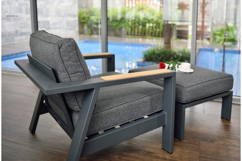 Rahi Palau - Harmaa - Puutarhakalusteet - Puutarhatuoli - Jalkarahi & jakkara ulkokäyttöön