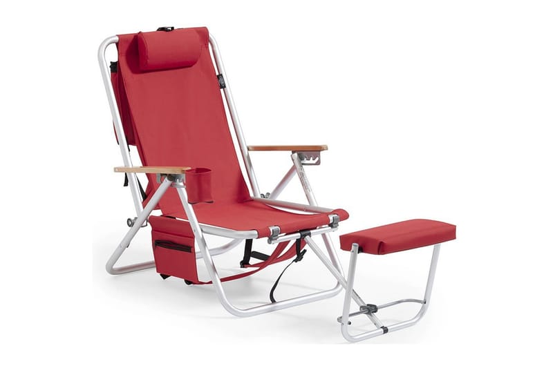 Retkituoli Fritab ROXY kylmälaukulla/puhelintaskulla, Punainen