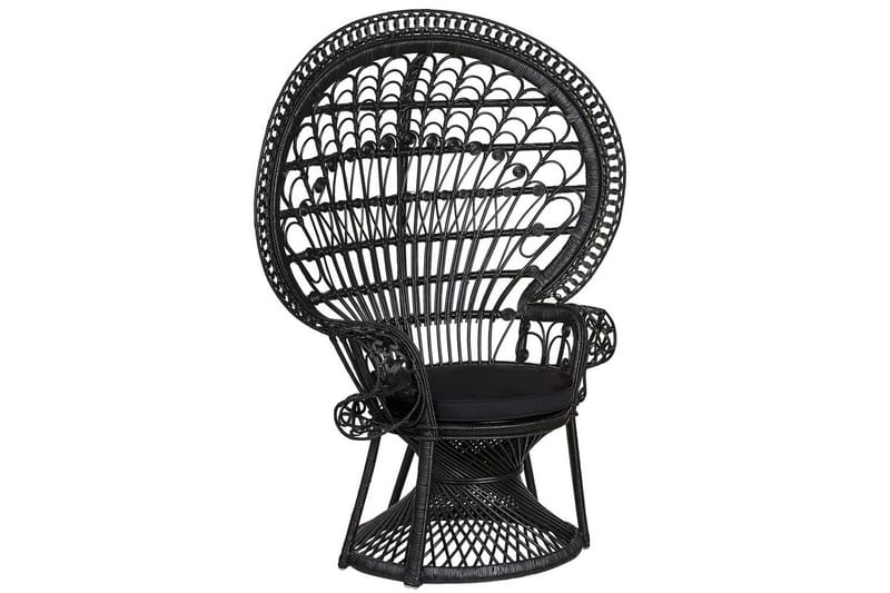 Riikinkukkotuoli Emmanuelle, Musta