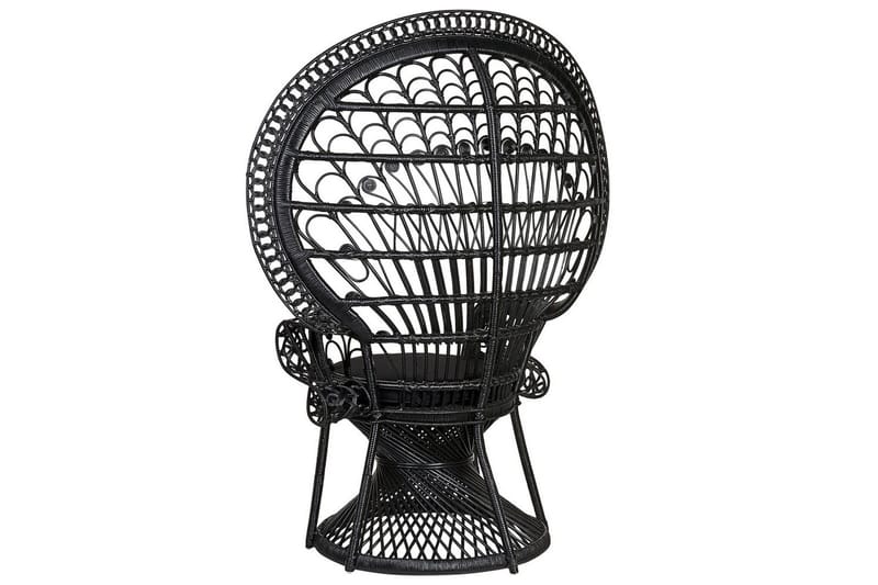 Riikinkukkotuoli Emmanuelle - Musta - Puutarhakalusteet - Puutarhatuoli - Ulkotilan nojatuolit