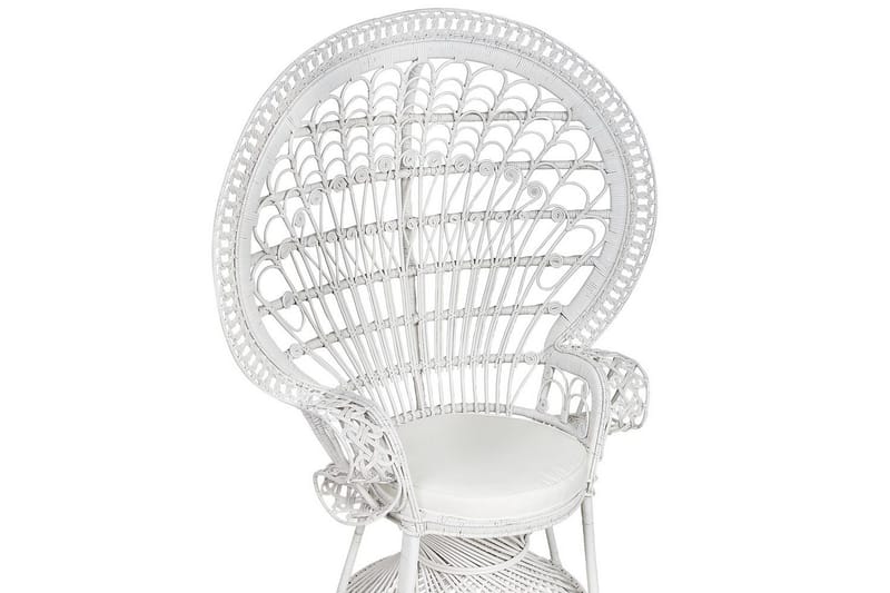 Riikinkukkotuoli Emmanuelle - Valkoinen - Puutarhakalusteet - Puutarhatuoli - Ulkotilan nojatuolit