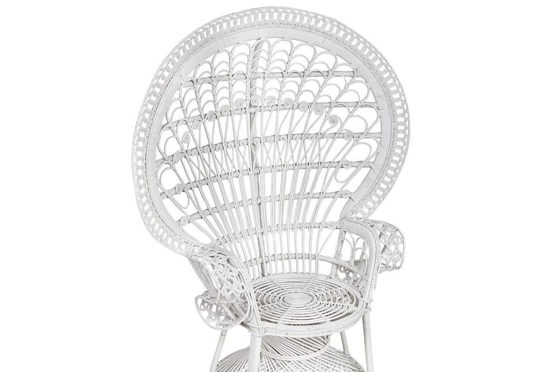 Riikinkukkotuoli Emmanuelle - Valkoinen - Puutarhakalusteet - Puutarhatuoli - Ulkotilan nojatuolit