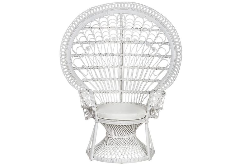 Riikinkukkotuoli Emmanuelle - Valkoinen - Puutarhakalusteet - Puutarhatuoli - Ulkotilan nojatuolit