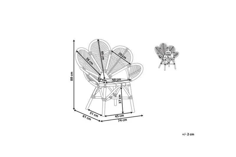 Riikinkukkotuoli Florentine ll - Puutarhakalusteet - Puutarhatuoli - Karmituoli ulos