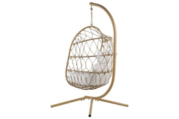 Riipputuoli Adria - Beige, valkoinen - Puutarhakalusteet - Puutarhatuoli - Riipputuoli