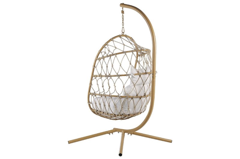 Riipputuoli Adria - Beige, valkoinen - Puutarhakalusteet - Puutarhatuoli - Riipputuoli