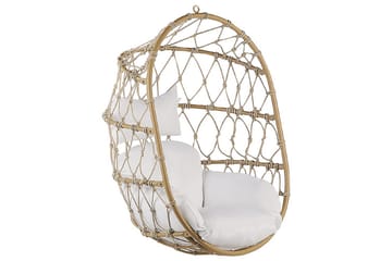 Riipputuoli Adria - Beige, valkoinen - Puutarhakalusteet - Puutarhatuoli - Riipputuoli