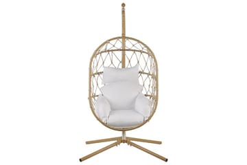 Riipputuoli Adria - Beige, valkoinen - Puutarhakalusteet - Puutarhatuoli - Riipputuoli