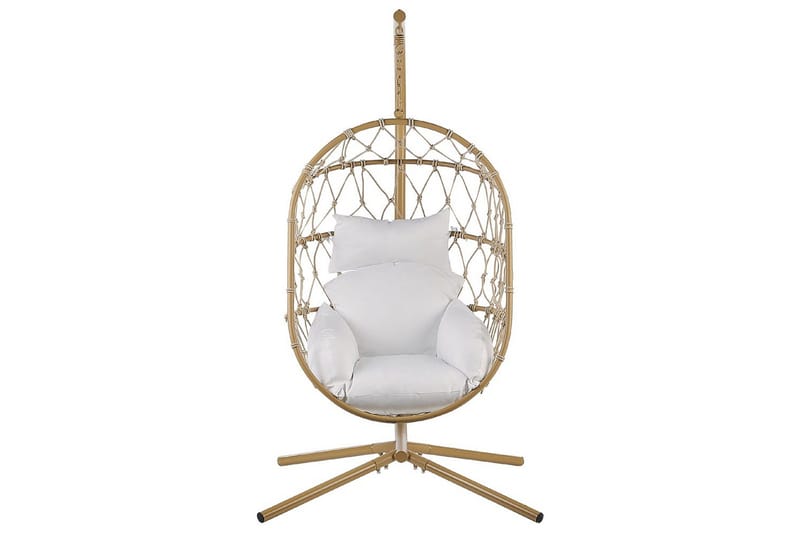 Riipputuoli Adria - Beige, valkoinen - Puutarhakalusteet - Puutarhatuoli - Riipputuoli