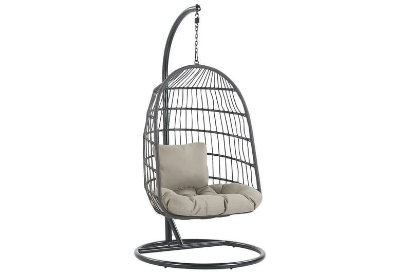 Riipputuoli Allera - Musta, Harmaa - Puutarhakalusteet - Puutarhatuoli - Riipputuoli