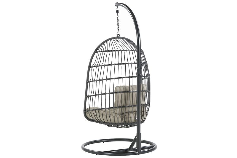 Riipputuoli Allera - Musta, Harmaa - Puutarhakalusteet - Puutarhatuoli - Riipputuoli