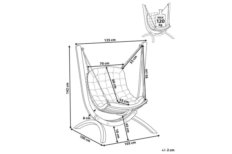Riipputuoli Alliste - Puutarhakalusteet - Puutarhatuoli - Riipputuoli