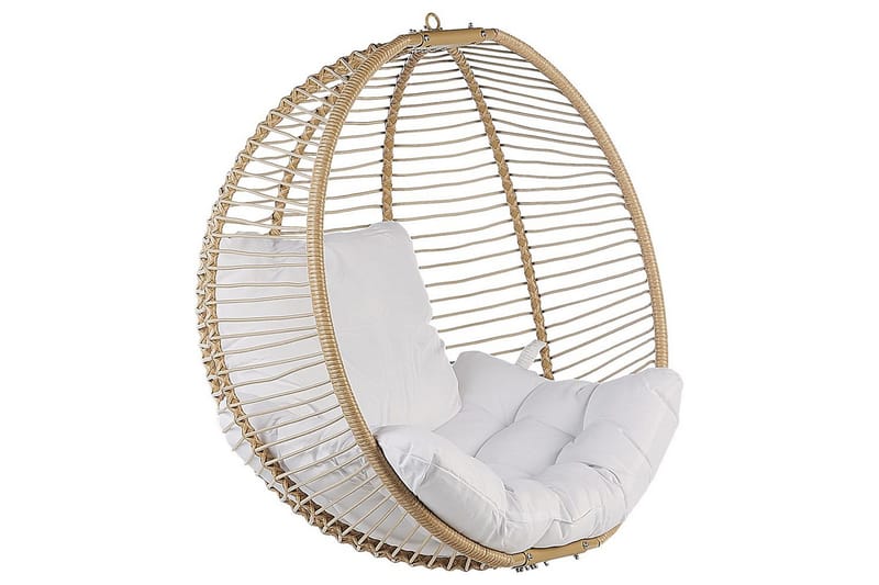 Riipputuoli Arco - Beige, valkoinen - Puutarhakalusteet - Puutarhatuoli - Riipputuoli