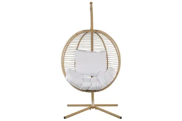 Riipputuoli Arco - Beige, valkoinen - Puutarhakalusteet - Puutarhatuoli - Riipputuoli