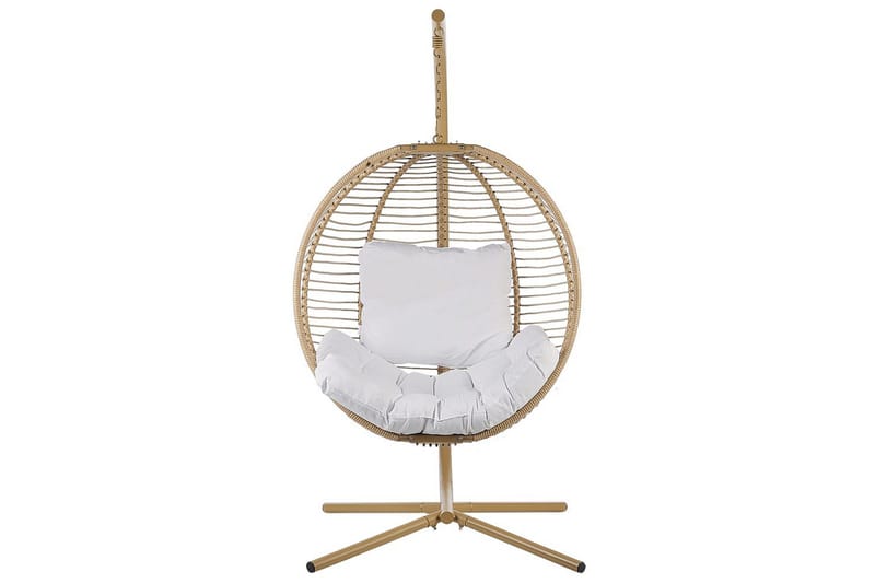 Riipputuoli Arco - Beige, valkoinen - Puutarhakalusteet - Puutarhatuoli - Riipputuoli