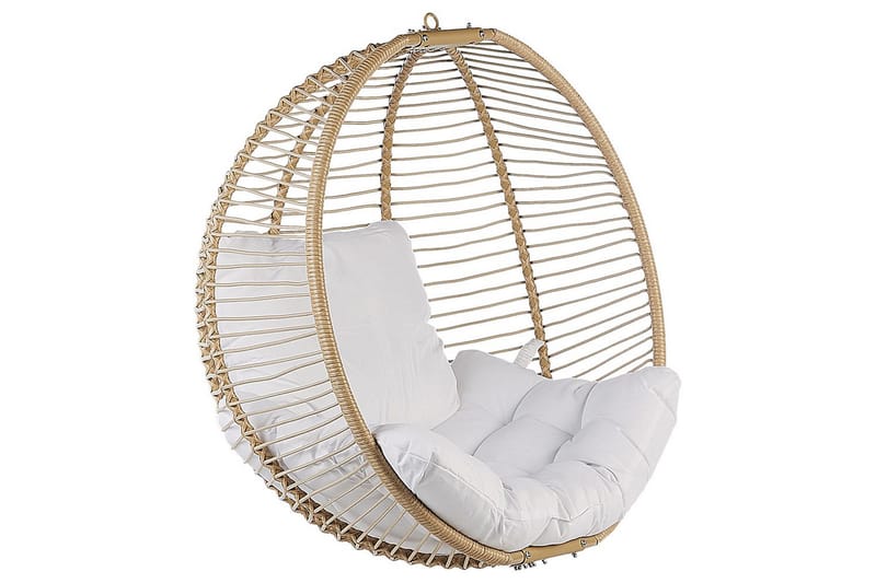 Riipputuoli Arco - Beige, valkoinen - Puutarhakalusteet - Puutarhatuoli - Riipputuoli