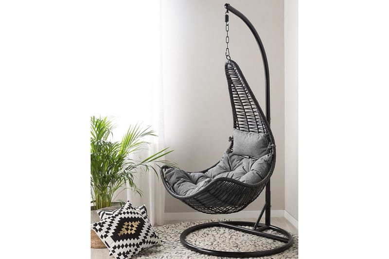 Riipputuoli Atri II - Musta - Puutarhakalusteet - Puutarhatuoli - Riipputuoli