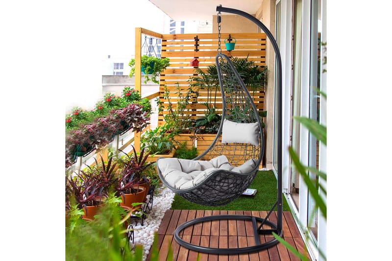 Riippuistuin Kintore 95 cm - Harmaa - Puutarhakalusteet - Puutarhatuoli - Riipputuoli
