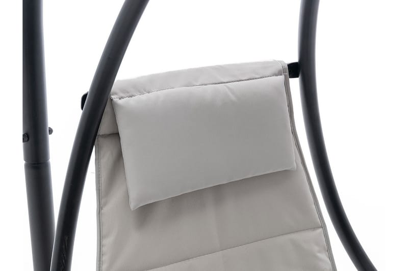 Riippukeinu Ulkokäyttöön – Riipputuoli – Keinu jalustalla ja katolla parvekkeelle ja terassille - Musta|Harmaa - Puutarhakalusteet - Puutarhatuoli - Riipputuoli