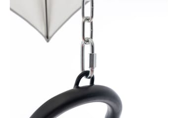 Riippukeinu Ulkokäyttöön – Riipputuoli – Keinu jalustalla ja katolla parvekkeelle ja terassille - Musta|Harmaa - Puutarhakalusteet - Puutarhatuoli - Riipputuoli