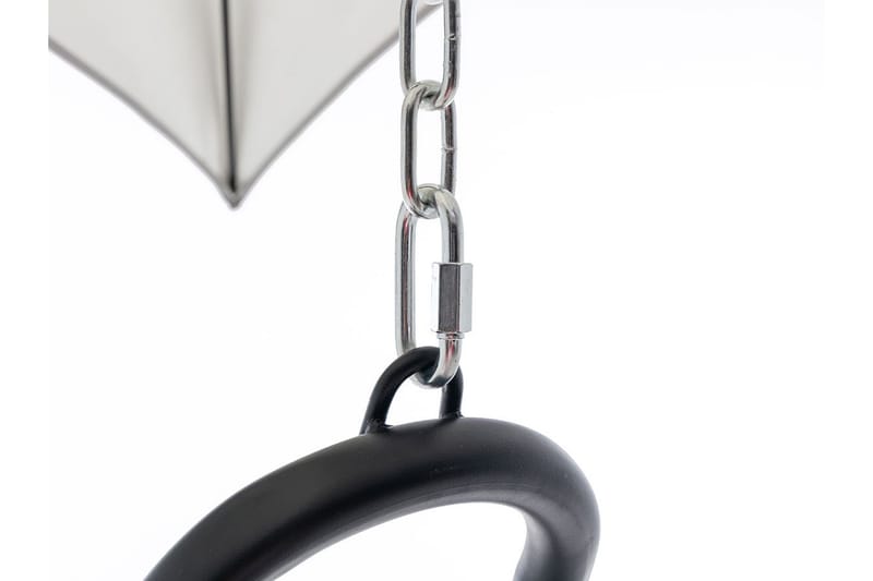 Riippukeinu Ulkokäyttöön – Riipputuoli – Keinu jalustalla ja katolla parvekkeelle ja terassille - Musta|Harmaa - Puutarhakalusteet - Puutarhatuoli - Riipputuoli