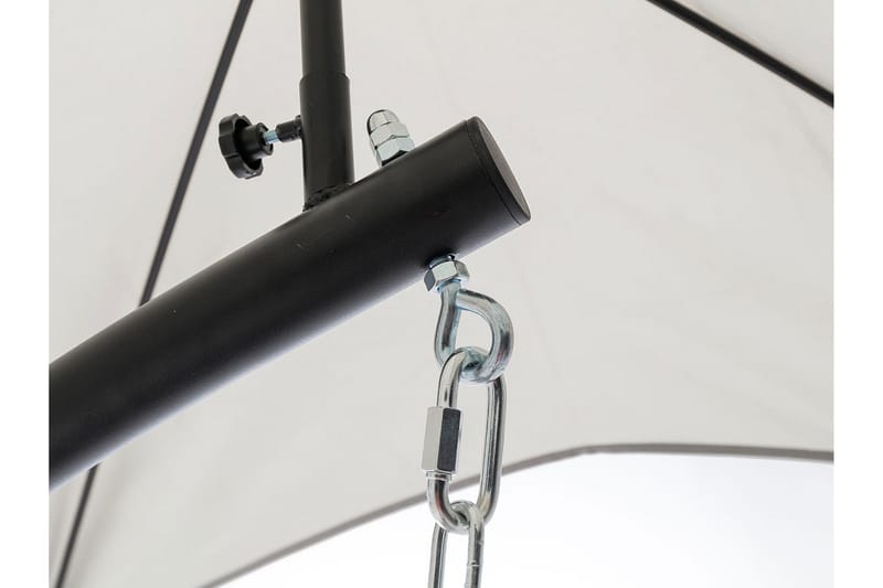 Riippukeinu Ulkokäyttöön – Riipputuoli – Keinu jalustalla ja katolla parvekkeelle ja terassille - Musta|Harmaa - Puutarhakalusteet - Puutarhatuoli - Riipputuoli