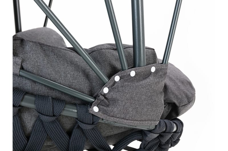 Riippukeinu Ulkokäyttöön jalustalla ja katolla – Keinu – Riipputuoli - Musta - Puutarhakalusteet - Puutarhatuoli - Riipputuoli