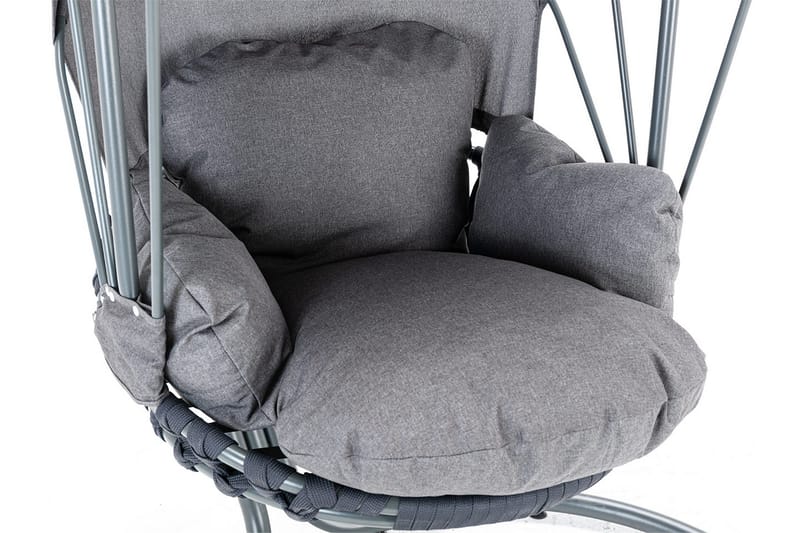 Riippukeinu Ulkokäyttöön jalustalla ja katolla – Keinu – Riipputuoli - Musta - Puutarhakalusteet - Puutarhatuoli - Riipputuoli