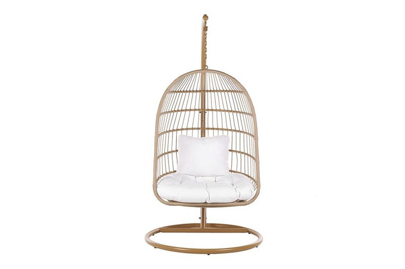 Riipputuoli Allera jalustalla Köysi Beige - Puu/Luonnonväri - Puutarhakalusteet - Puutarhatuoli - Riipputuoli