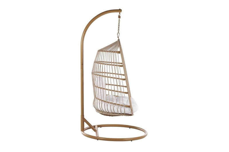 Riipputuoli Allera jalustalla Köysi Beige - Puu/Luonnonväri - Puutarhakalusteet - Puutarhatuoli - Riipputuoli