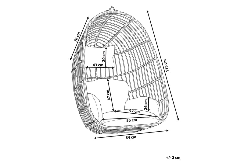 Riipputuoli Brattorp - Beige - Puutarhakalusteet - Puutarhatuoli - Riipputuoli