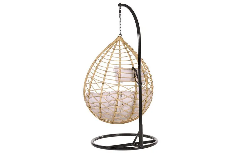 Riipputuoli Broakulla jalustalla - Beige - Puutarhakalusteet - Puutarhatuoli - Riipputuoli