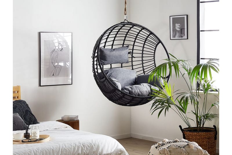 Riipputuoli Bunsta - Musta - Puutarhakalusteet - Puutarhatuoli - Riipputuoli