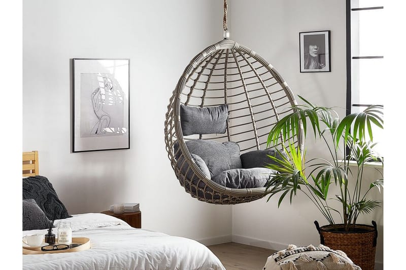 Riipputuoli Izamar - Harmaa - Puutarhakalusteet - Puutarhatuoli - Riipputuoli