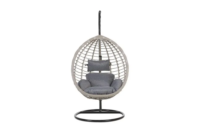 Riipputuoli Izamar jalustalla - Harmaa - Puutarhakalusteet - Puutarhatuoli - Riipputuoli