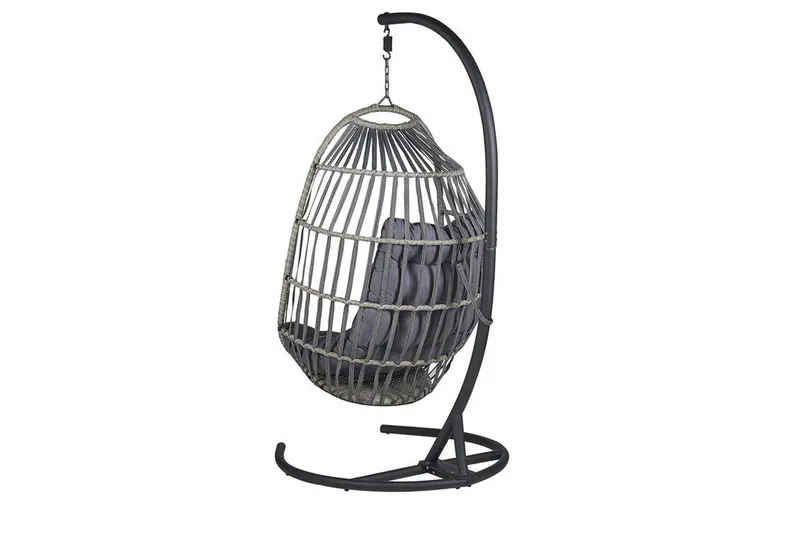 Riipputuoli Tummanharmaa Sesia - Harmaa - Puutarhakalusteet - Puutarhatuoli - Riipputuoli